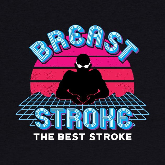 Retro Breaststroke Swim Fan Retro Swim Team by atomguy